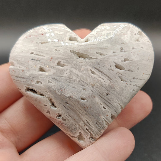 Corazón de ágata "Crazy lace"