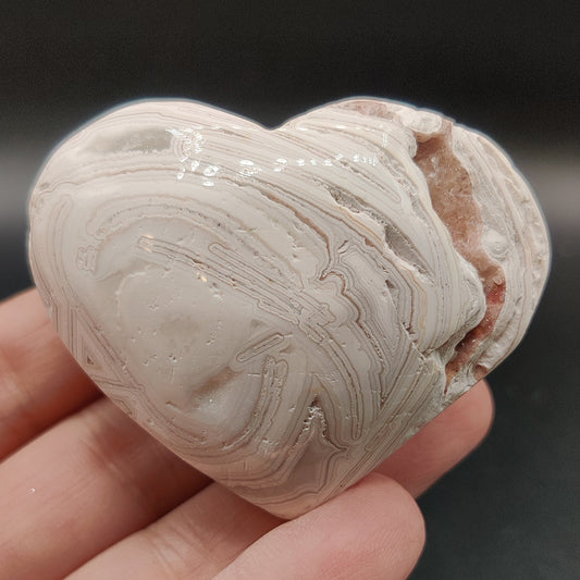 Corazón de ágata "Crazy lace"