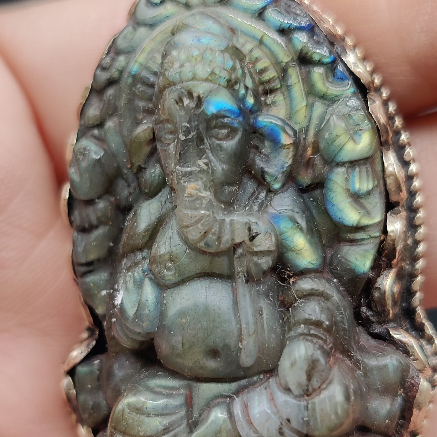 Colgante-labradorita-plata-ganesha
