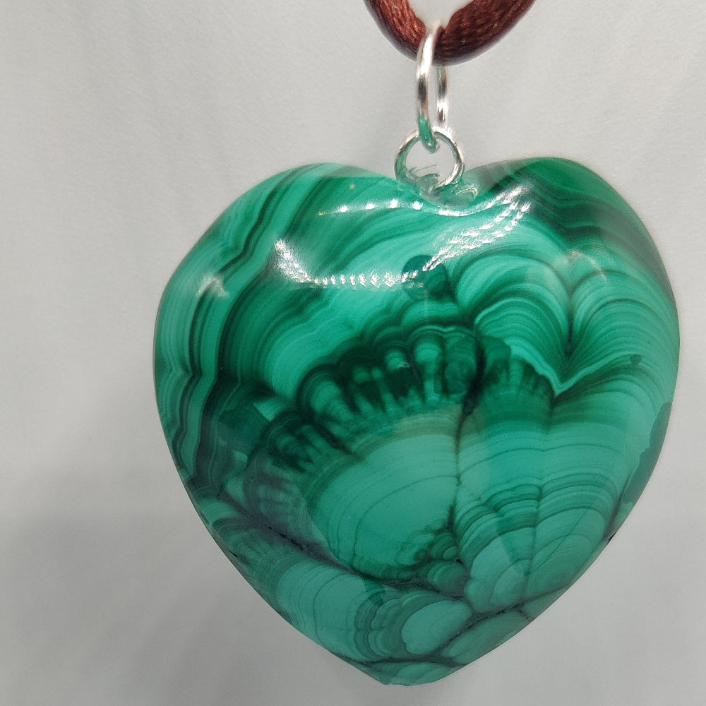 Colgante corazón de Malaquita