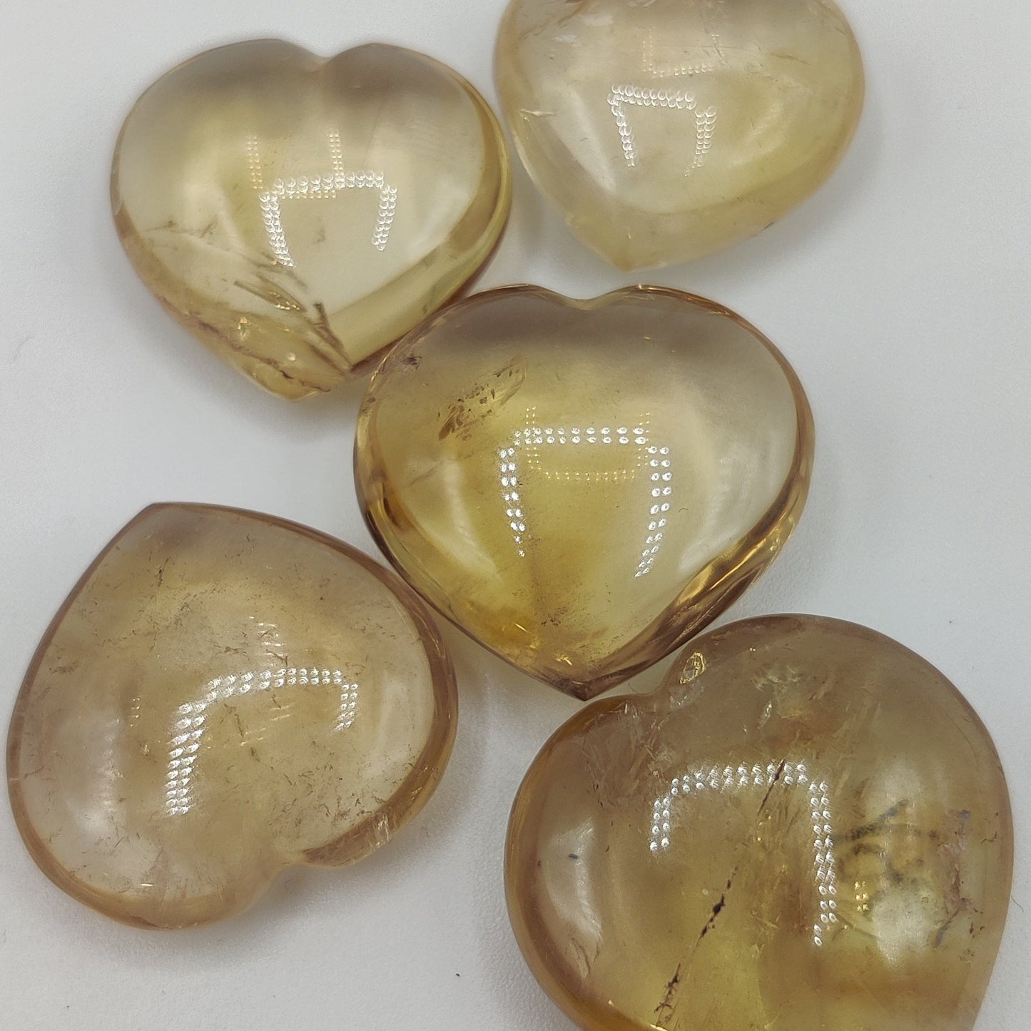 Corazón de cuarzo citrino