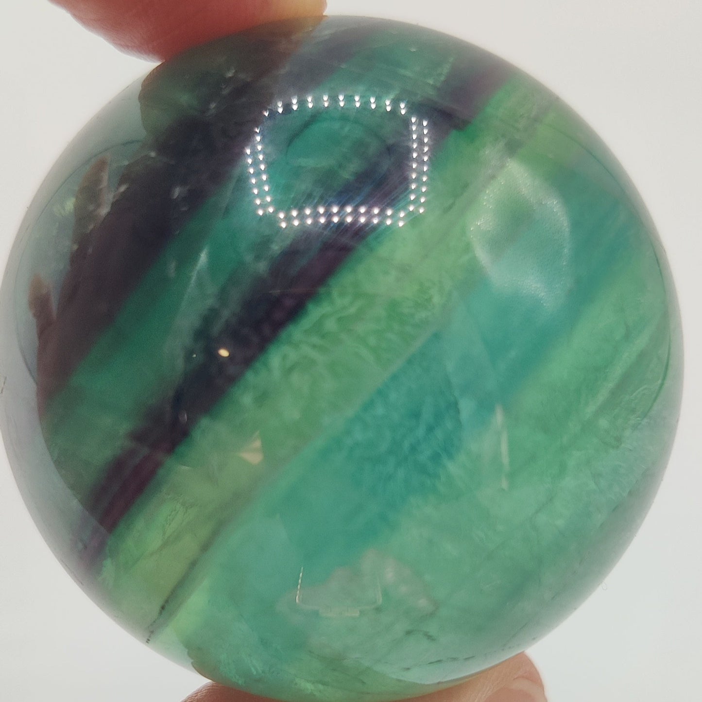 Esfera de fluorita multicolor