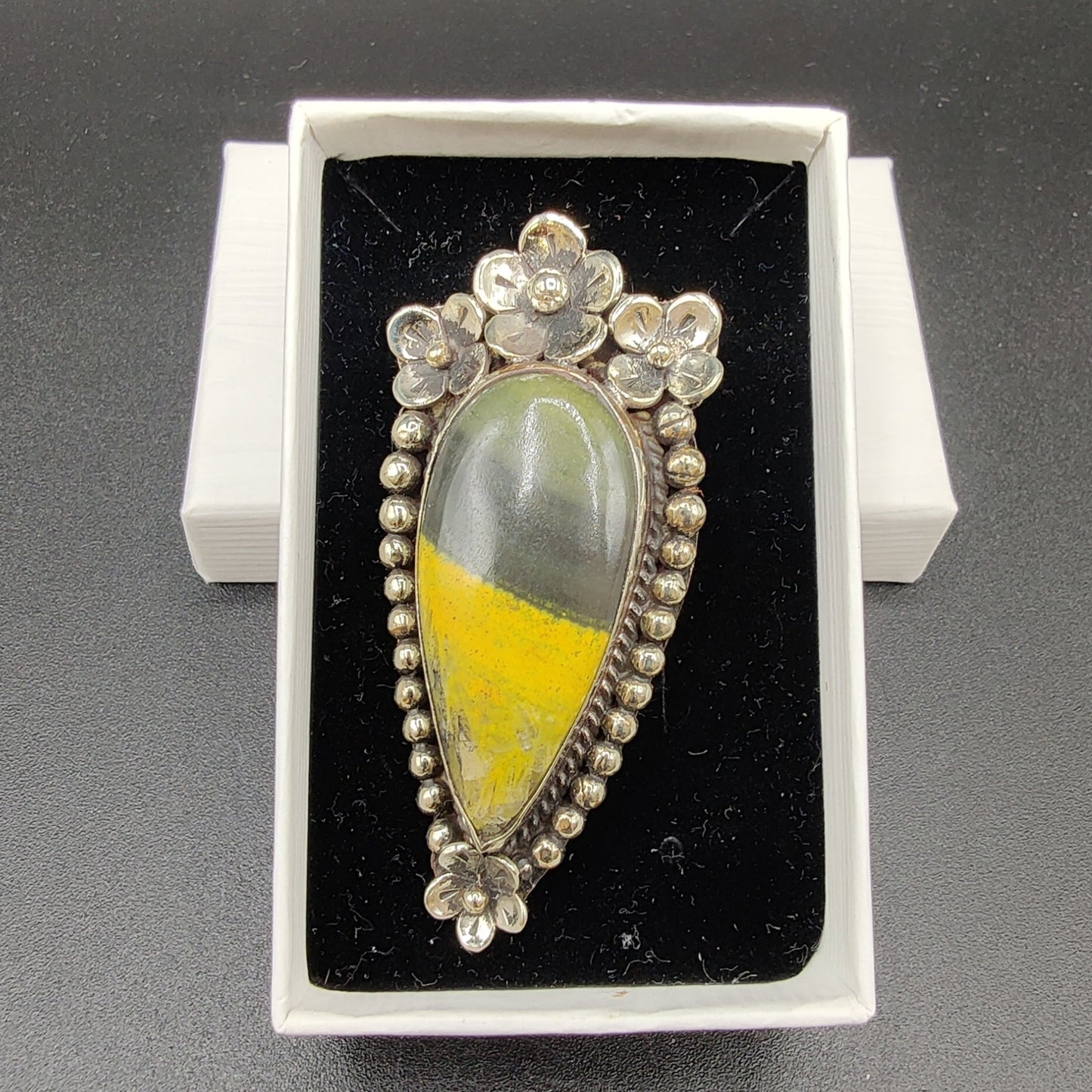 Anillo jaspe abejorro el Alpaca