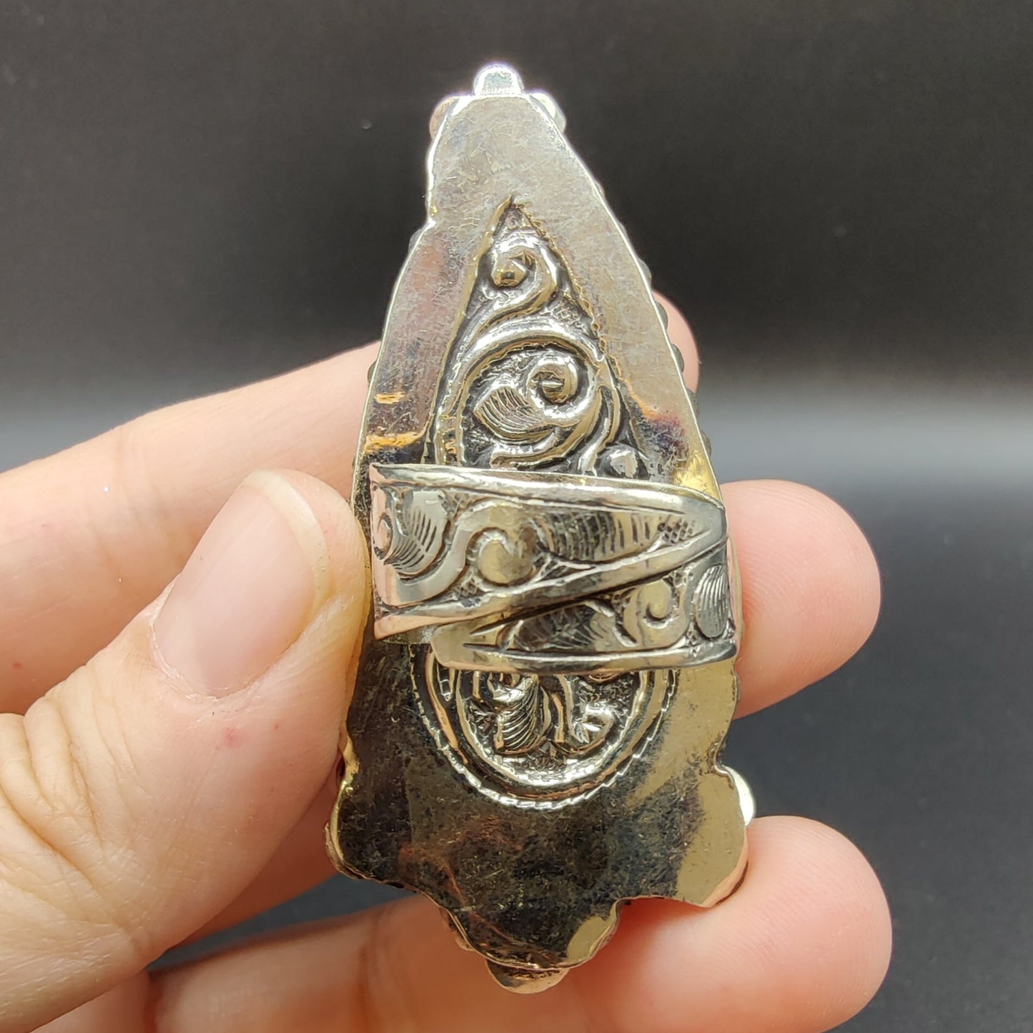 Anillo jaspe abejorro el Alpaca