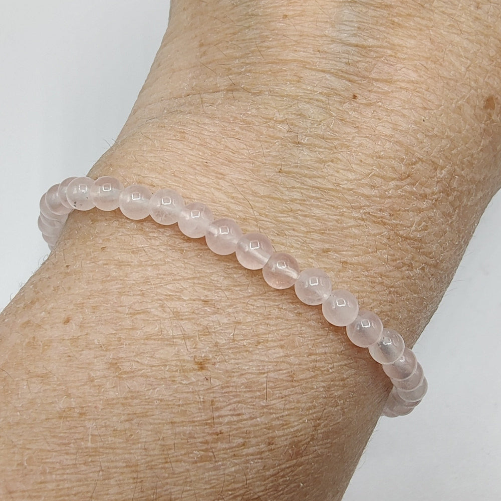 Pulsera de cuarzo rosa