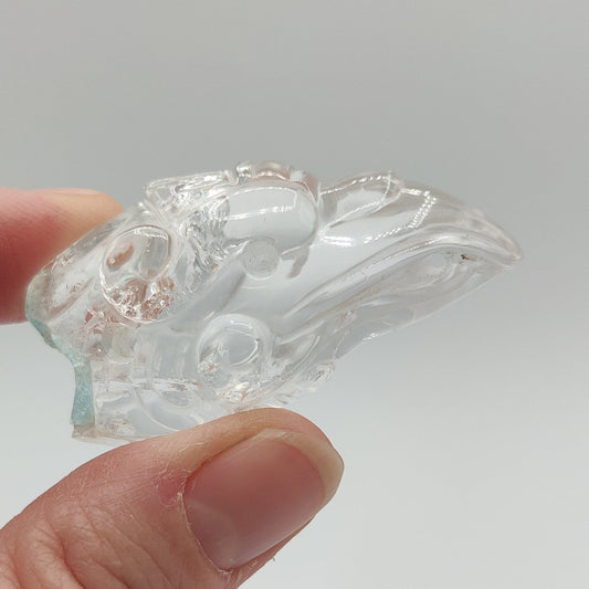 Águila tallada en Cuarzo cristal de roca