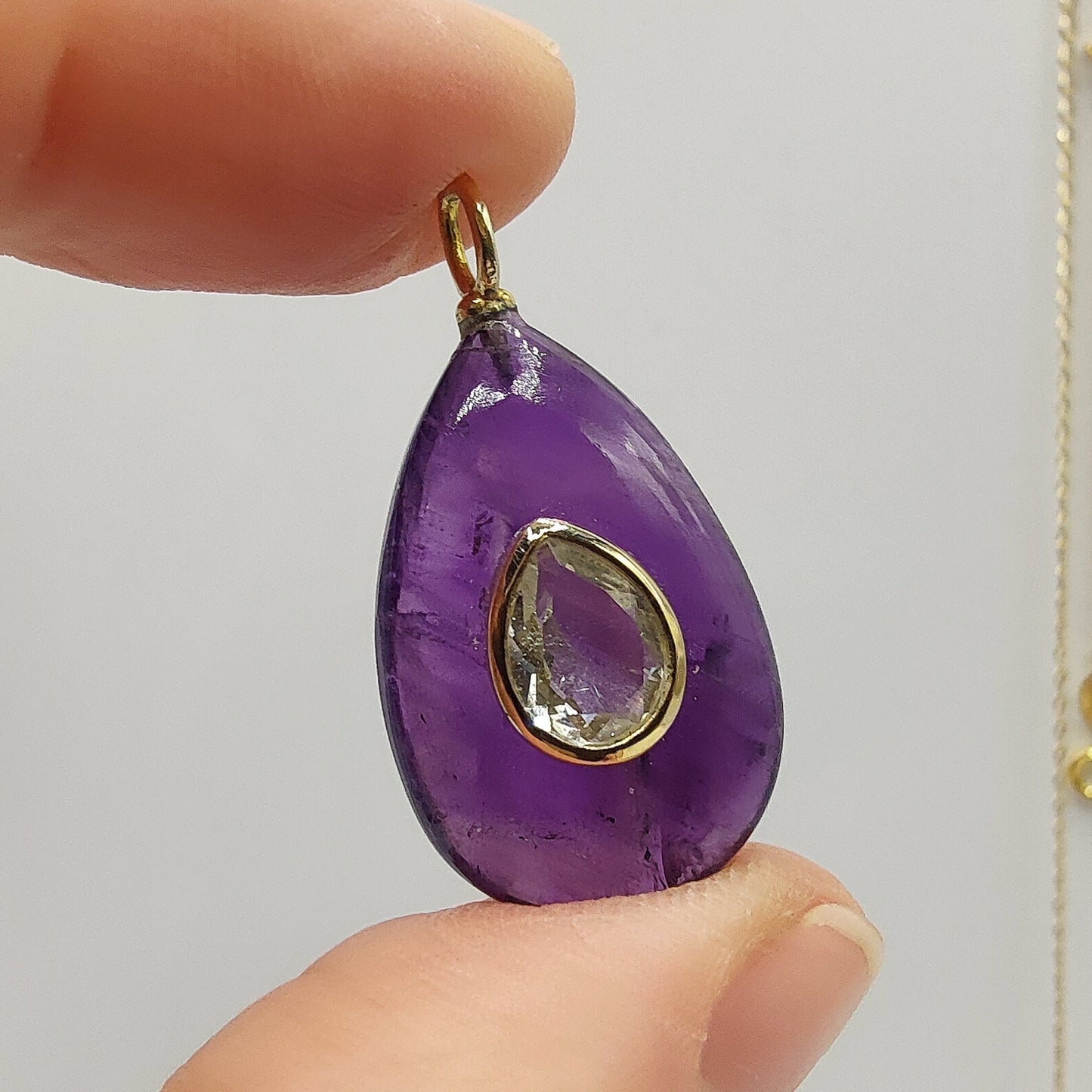 Colgante gema Amatista