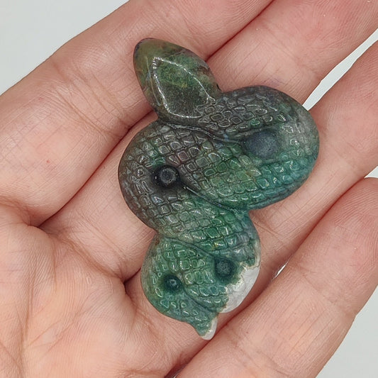 Ágata musgosa colgante serpiente