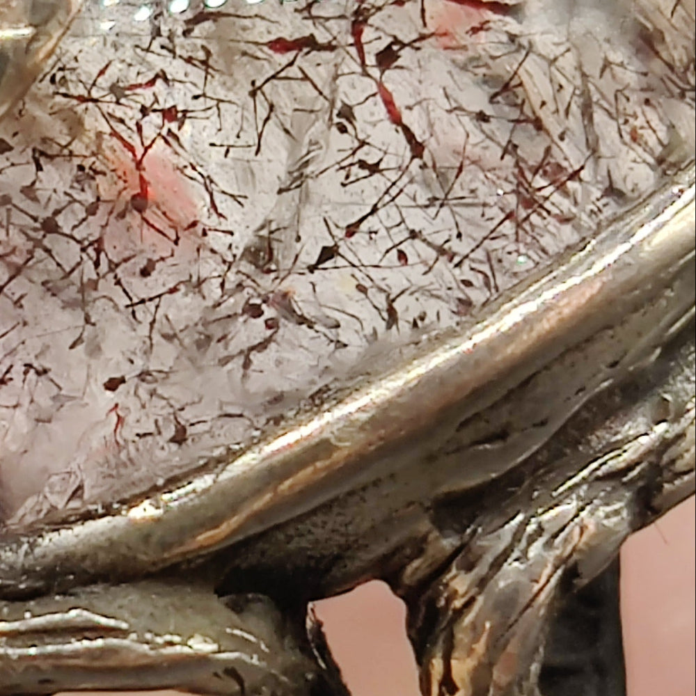 Anillo en plata y amatista con inclusiones