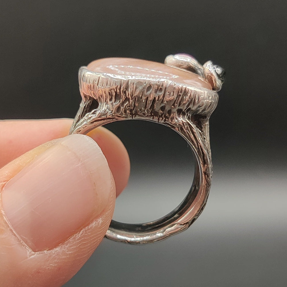 Anillo en plata y piedra sol