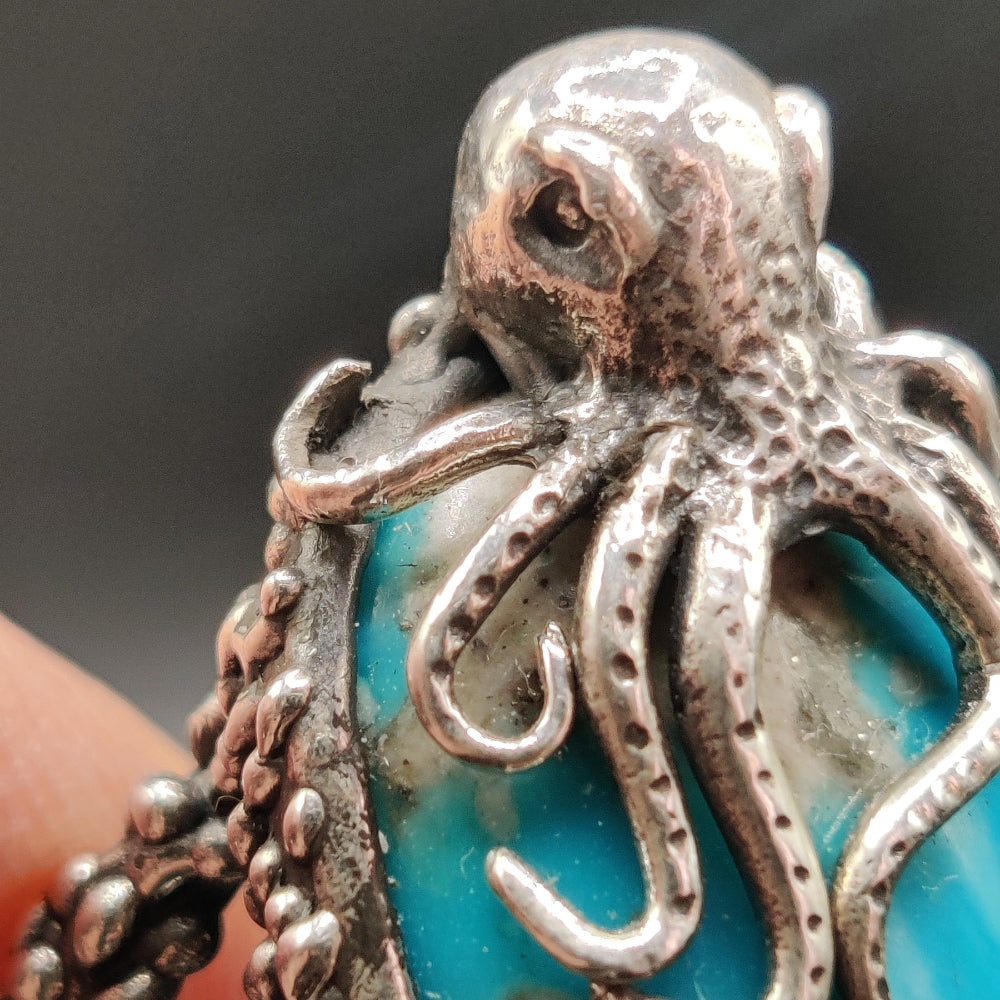 Anillo en plata y turquesa