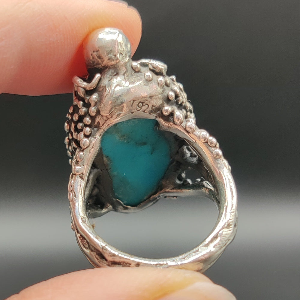 Anillo en plata y turquesa
