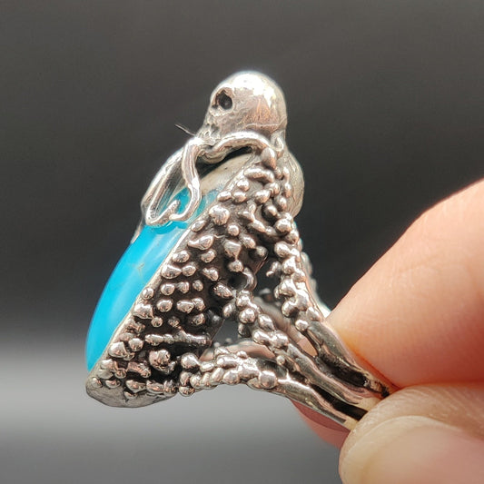 Anillo en plata y turquesa