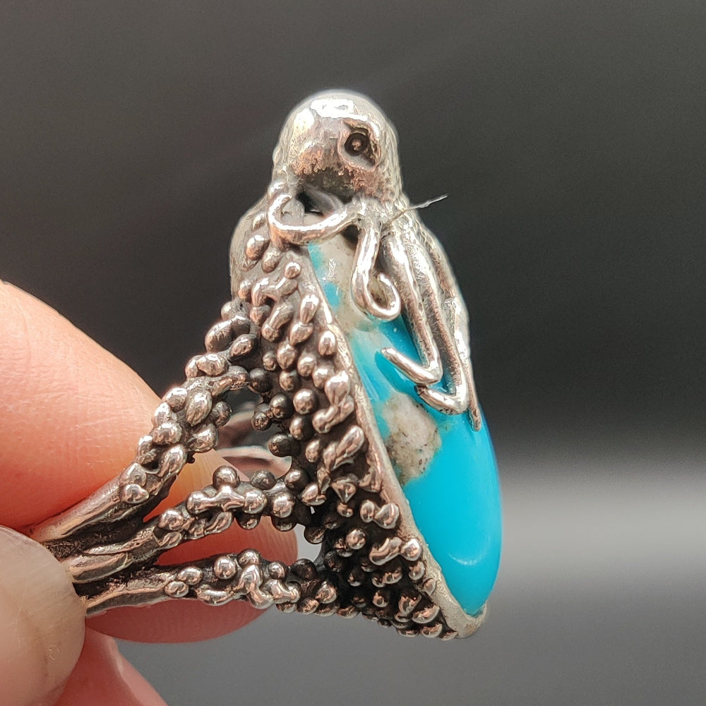 Anillo en plata y turquesa