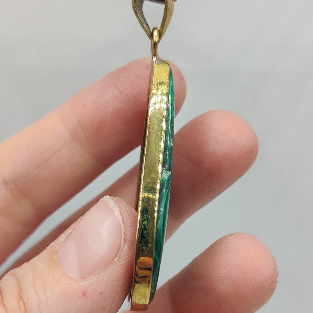Colgante en malaquita