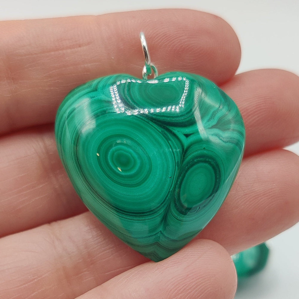 Colgante corazón de Malaquita
