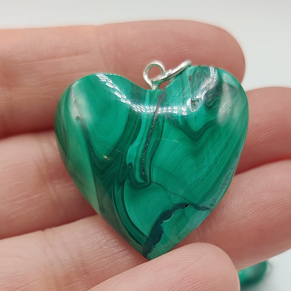 Colgante corazón de Malaquita