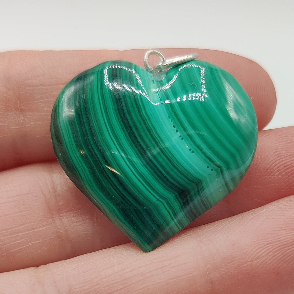 Colgante corazón de Malaquita