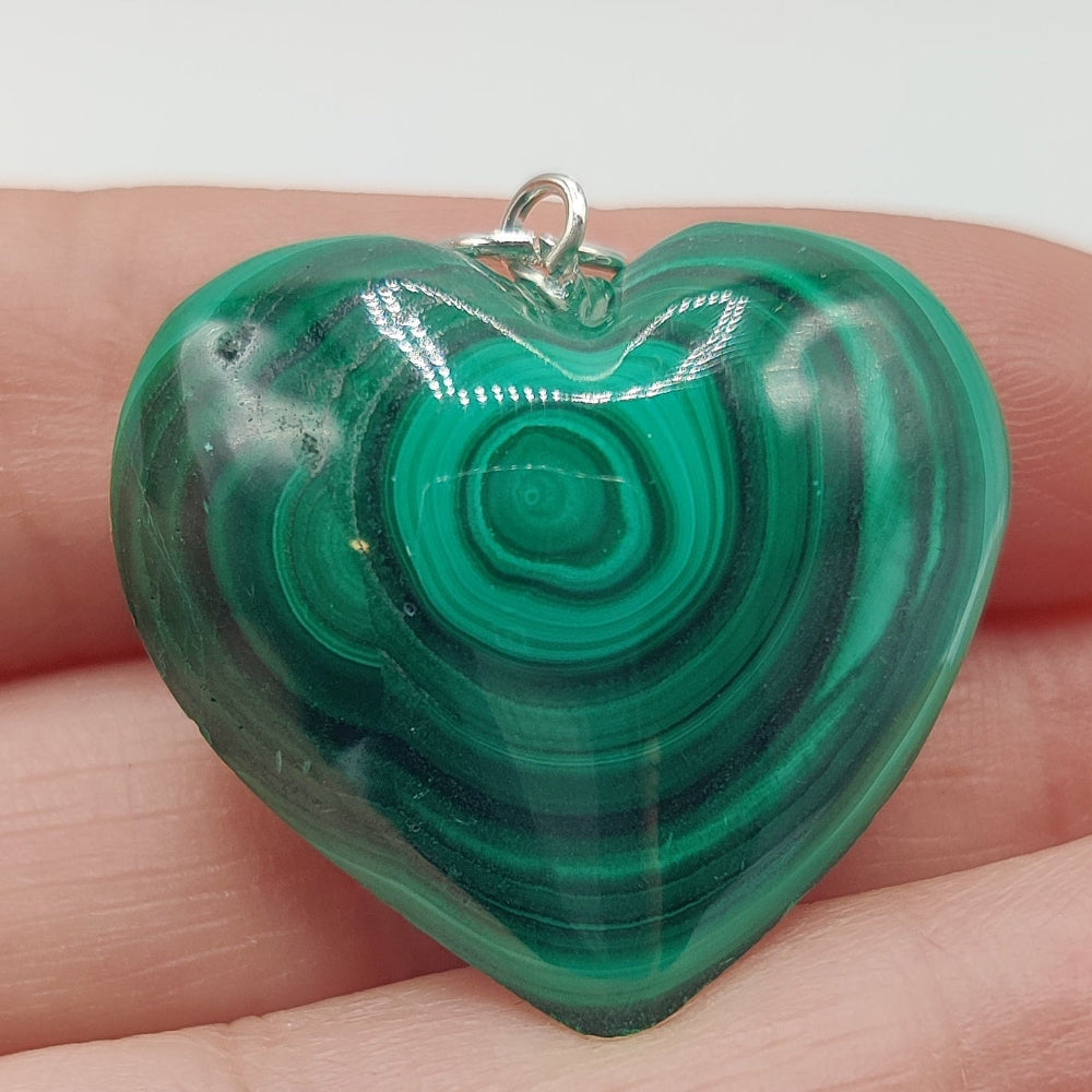 Colgante corazón de Malaquita