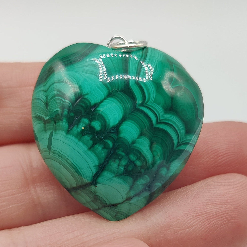 Colgante corazón de Malaquita