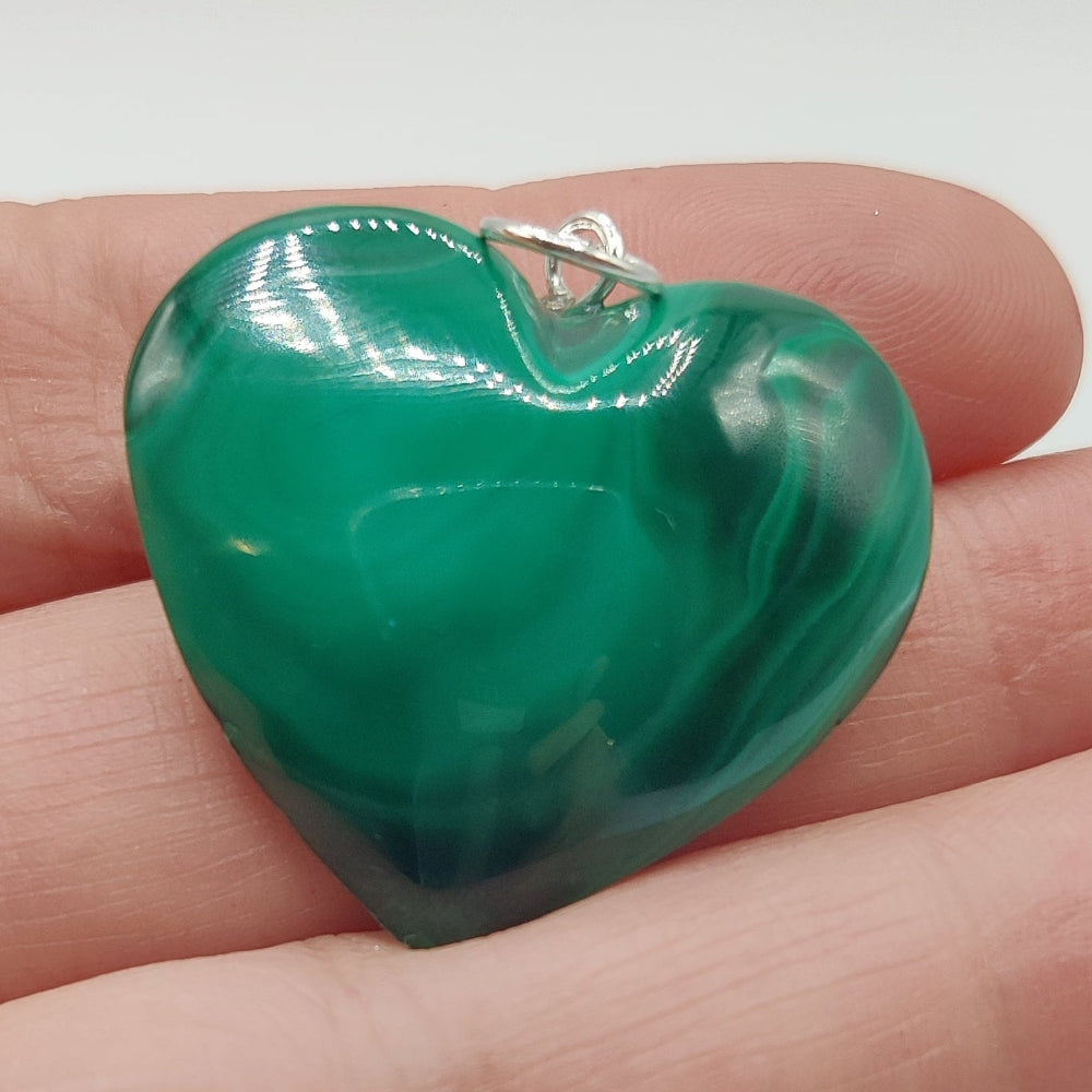 Colgante corazón de Malaquita