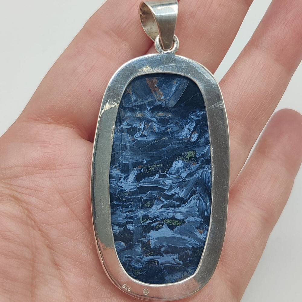 Pietersita azul colgante