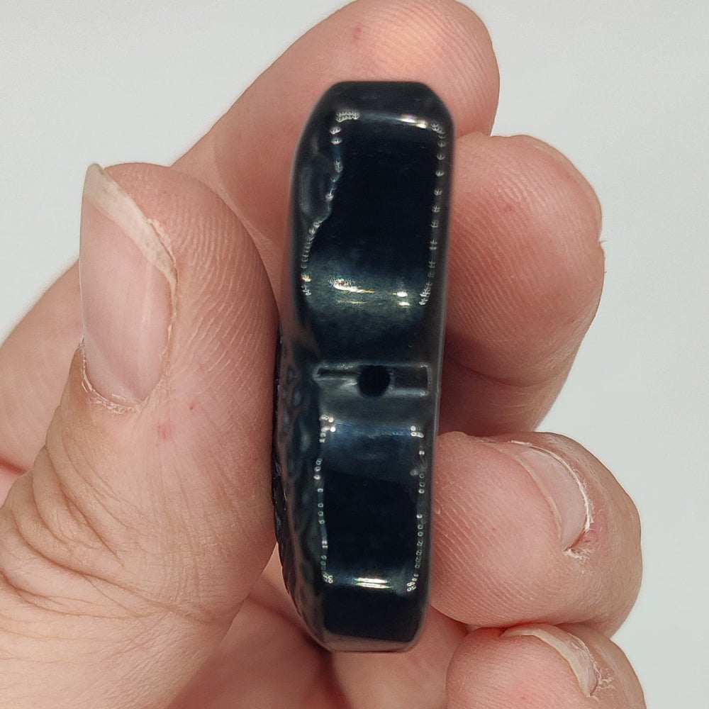Obsidiana plateada colgante serpiente