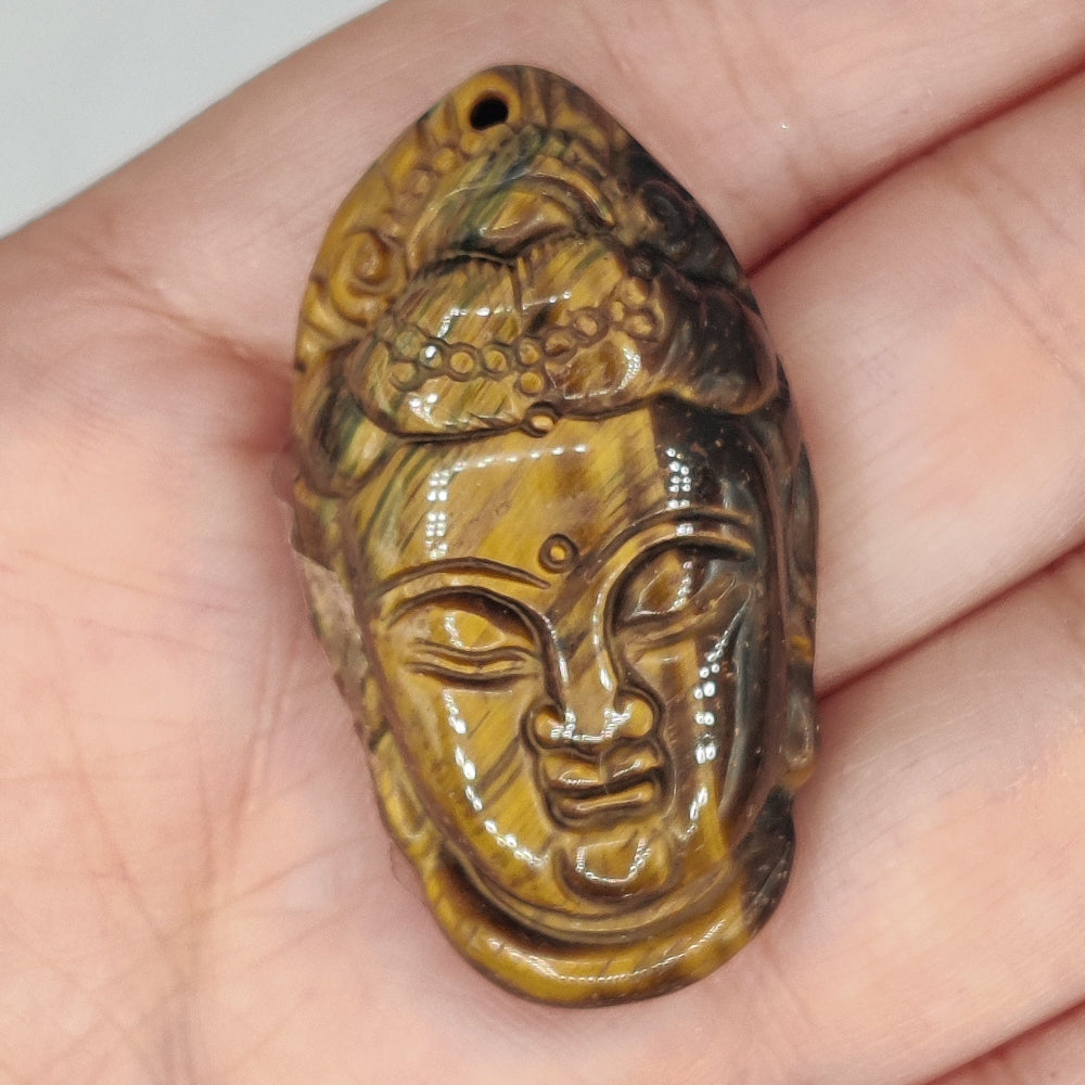 Ojo de Tigre colgante Kwan Yin