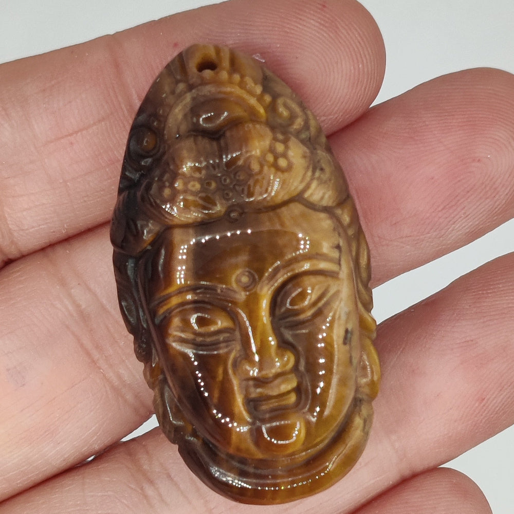 Ojo de Tigre colgante Kwan Yin