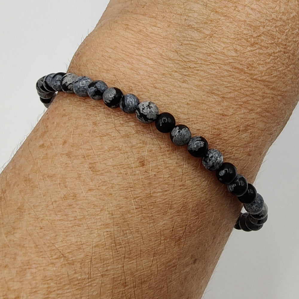 Obsidiana nevada pulsera