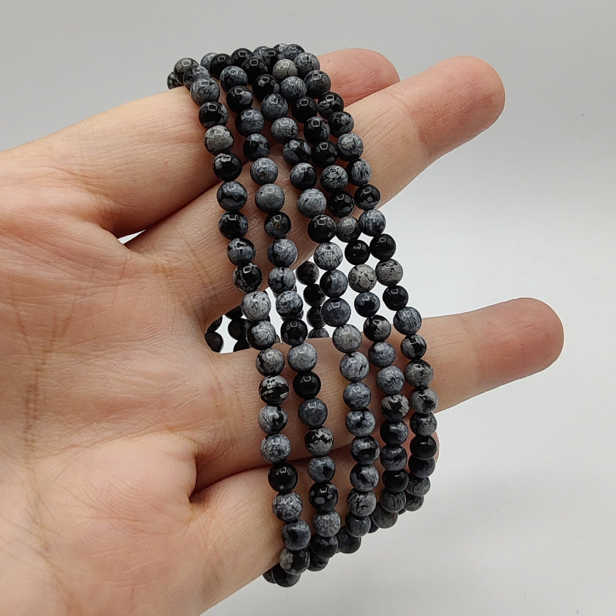 Obsidiana nevada pulsera