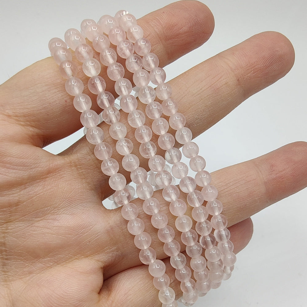 Pulsera de cuarzo rosa