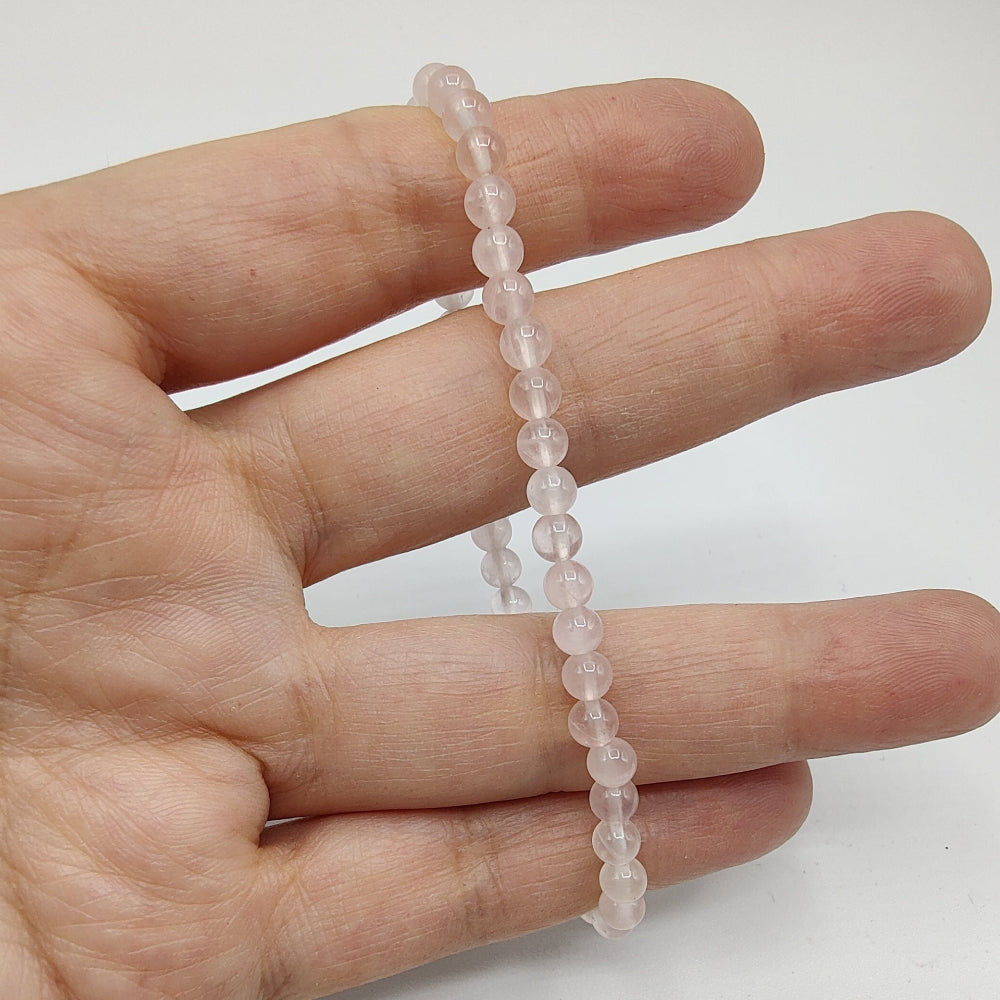 Pulsera de cuarzo rosa