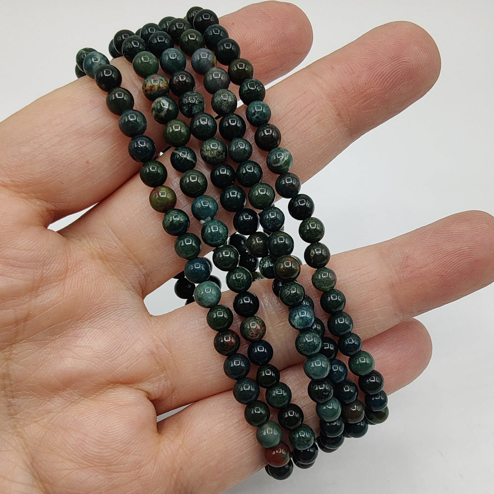Pulsera de jaspe heliotropo