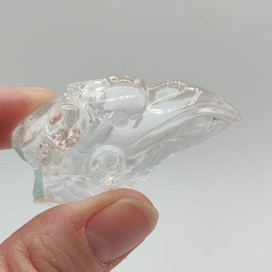 Águila tallada en Cuarzo cristal de roca
