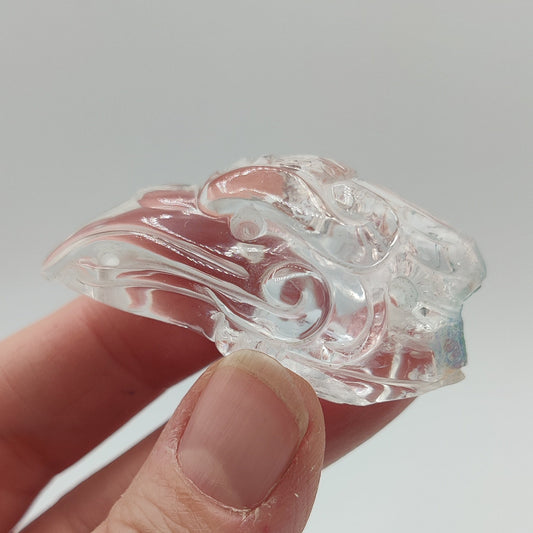 Águila tallada en Cuarzo cristal de roca