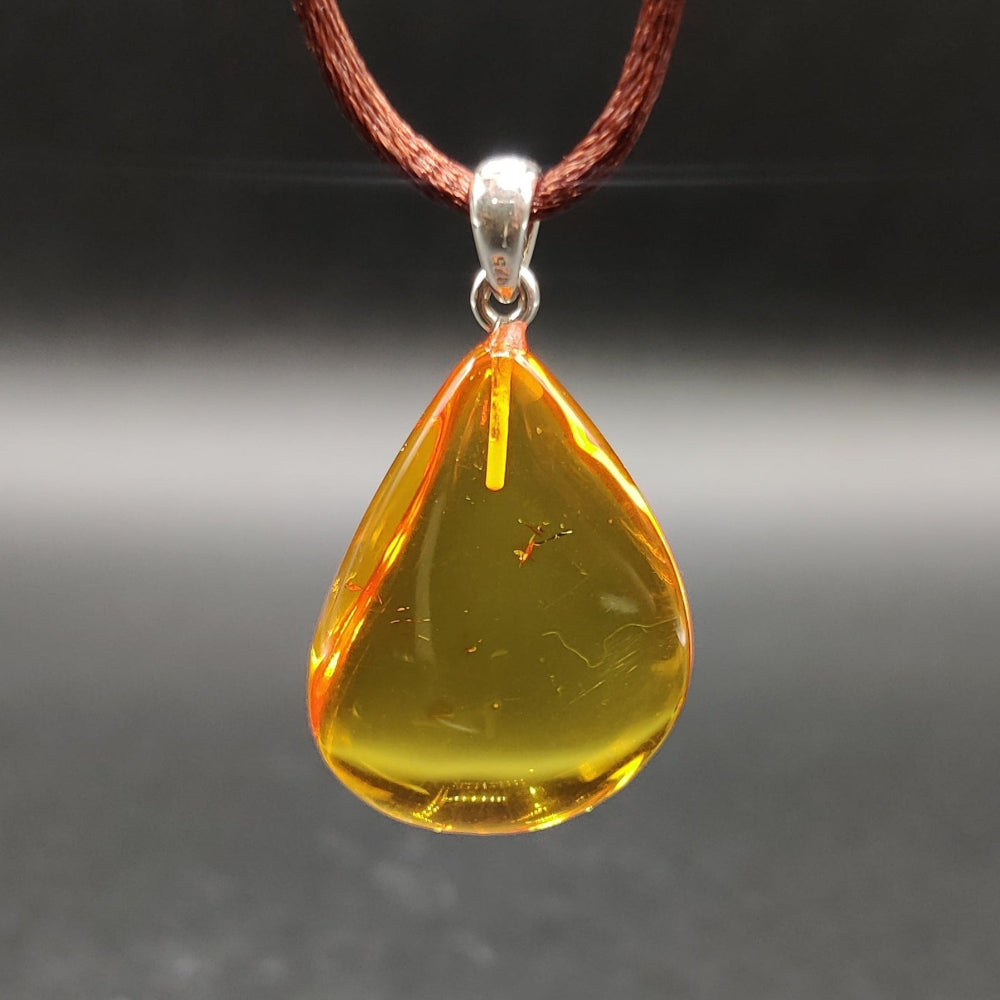 Colgante Ámbar con plata