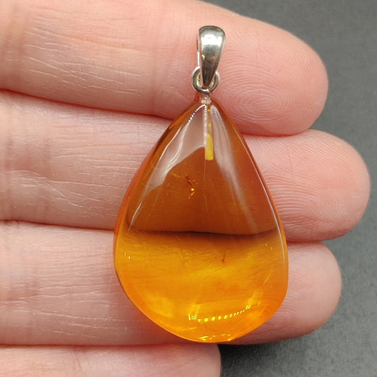 Colgante Ámbar con plata