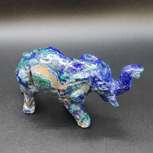 Elefante azurita con malaquita